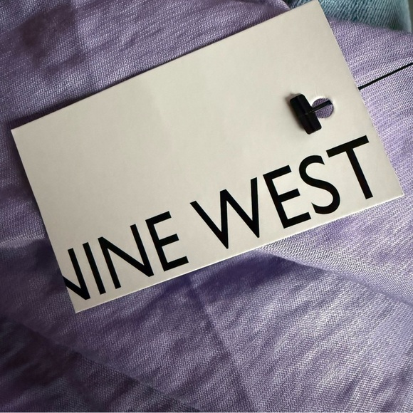 Nine West Women's Light Purple Cinched Waist V-Neck Blouse Size 2X office work - Picture 12 of 13